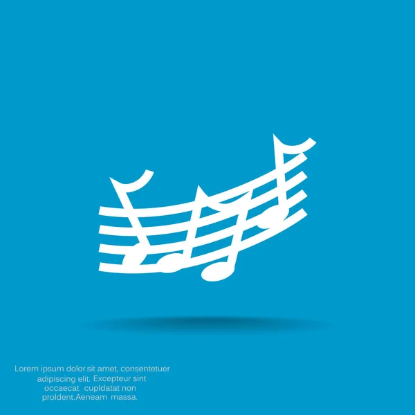 Icono de notas musicales — Vector de stock
