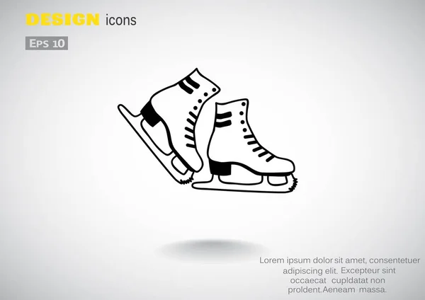 Patines icono web — Vector de stock