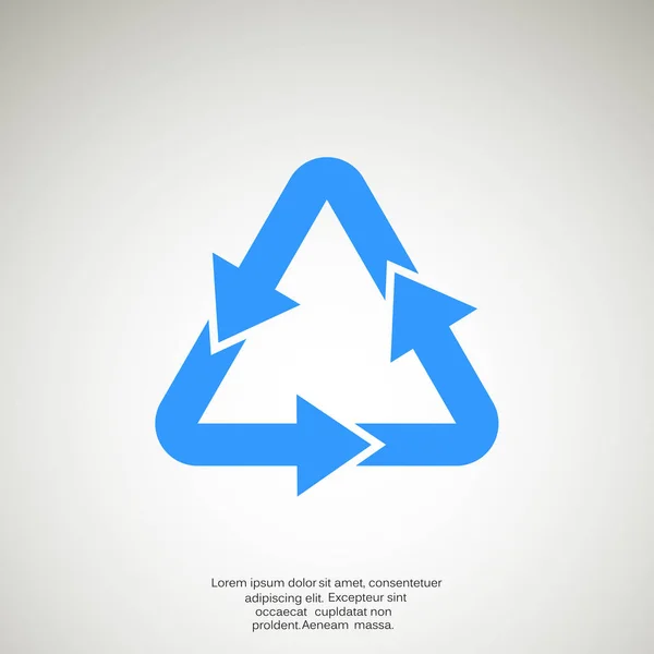 Recycling-Symbol mit Pfeilen — Stockvektor