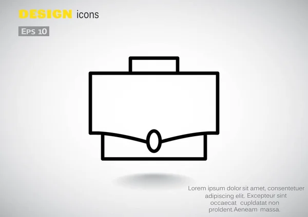 Pictogram voor eenvoudige werkmap-web — Stockvector