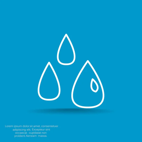 Gouttelettes liquides icône web simple — Image vectorielle