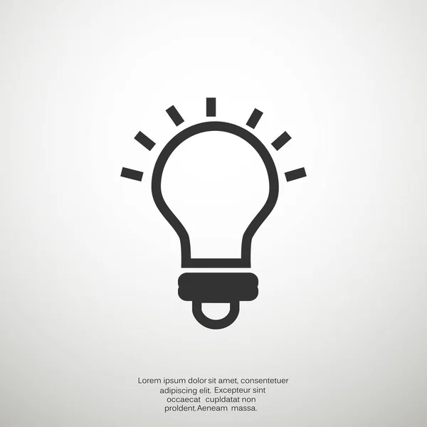 Light bulb web icon — Stock Vector