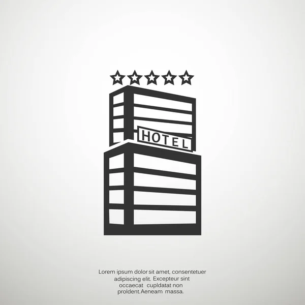 Ikony www budynku Hotel — Wektor stockowy