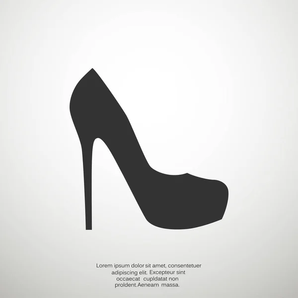 Heel shoe line icon — Stock Vector