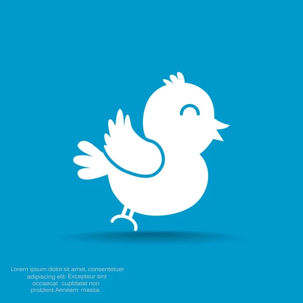 Web icono pájaro — Vector de stock