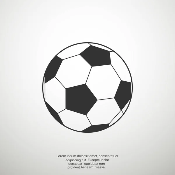 Voetbal bal web pictogram — Stockvector