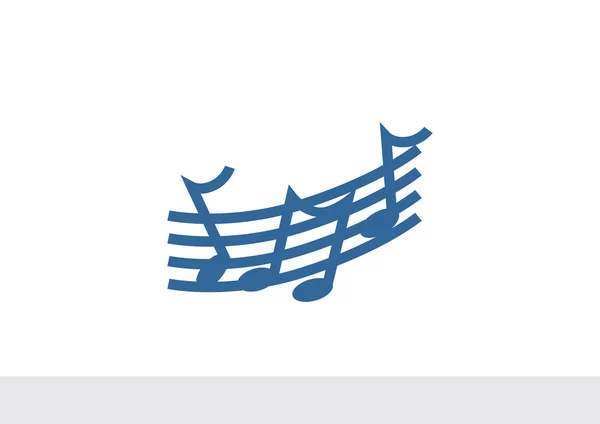 Ícone notas musicais — Vetor de Stock