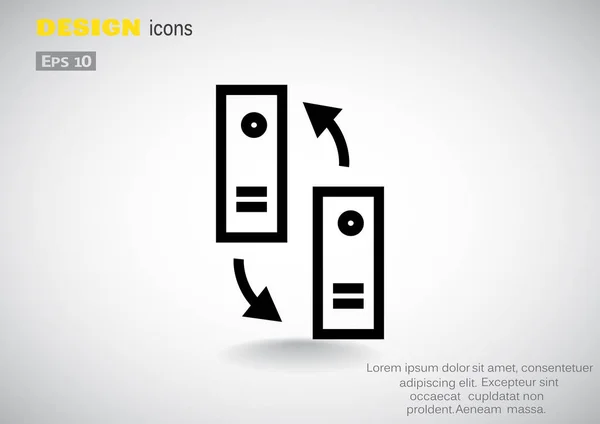 Informatie uitwisseling pictogram — Stockvector