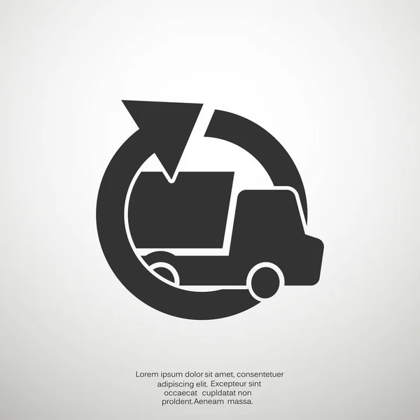 Απλή φορτηγό με γύρο βέλος — Διανυσματικό Αρχείο