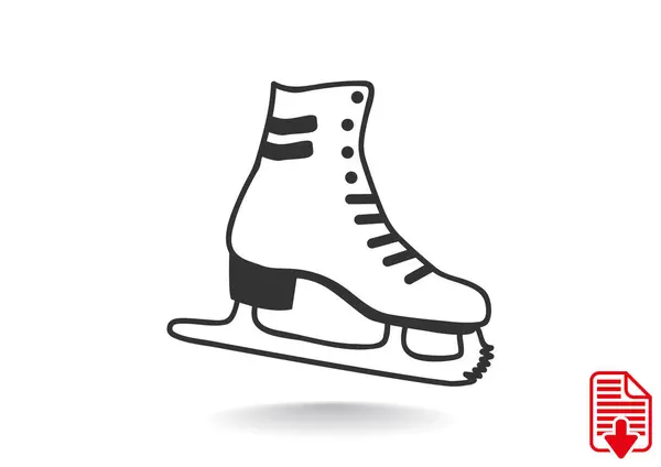 Skate sko spindelväv ikonen — Stock vektor