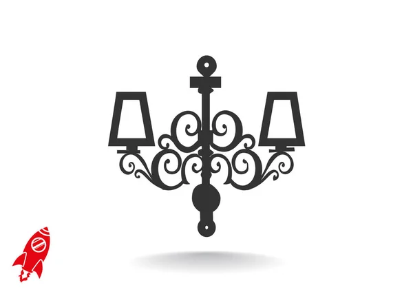 Candelabro icono web — Vector de stock