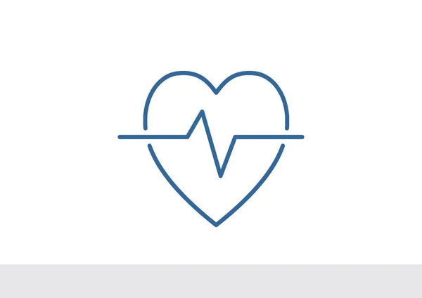 Heartbeat web pictogram — Stockvector