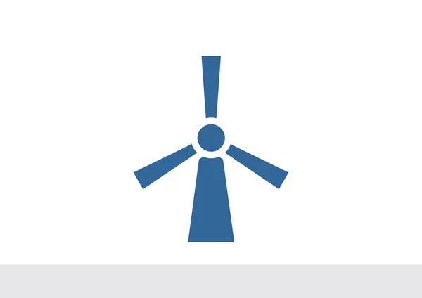 Wind generator pictogram — Stockvector