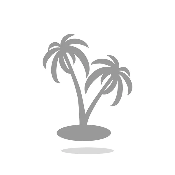 Exotische Insel mit Palmen — Stockvektor