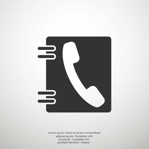 Icono de la guía telefónica — Vector de stock