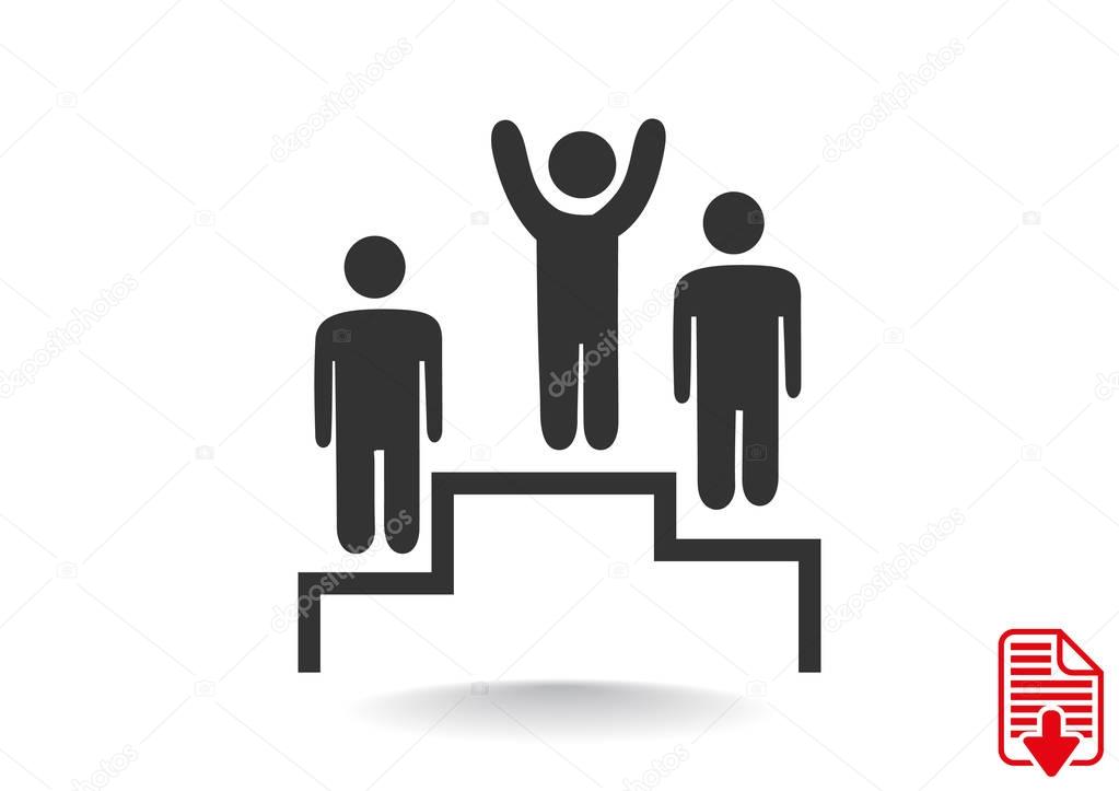 Winners podium icon, vector illustration