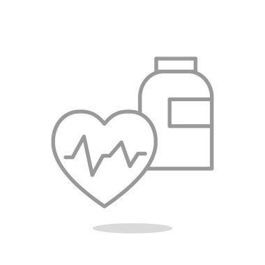 Kardiyoloji tıp basit web simgesi