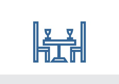 Masa sandalye simgesiyle