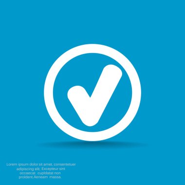 Chek işareti ile kene simgesi