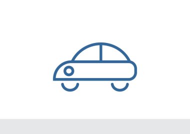 Basit çizgi araba simgesi