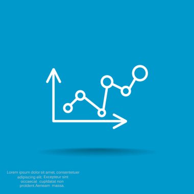 Eğri çizgi grafik simgesini