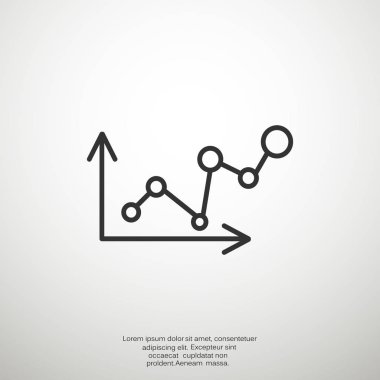 Eğri çizgi grafik simgesini