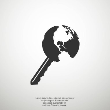 Dünya web simgesi anahtarı