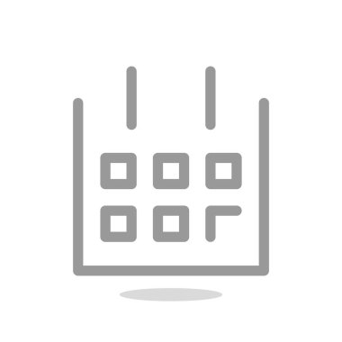 Takvim basit web simgesi yaprak