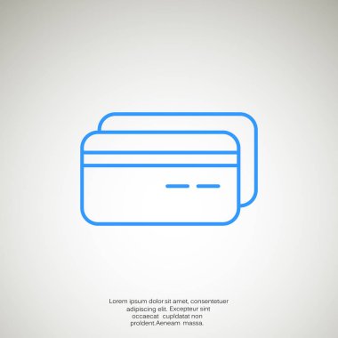 Plastik kart basit web simgesi