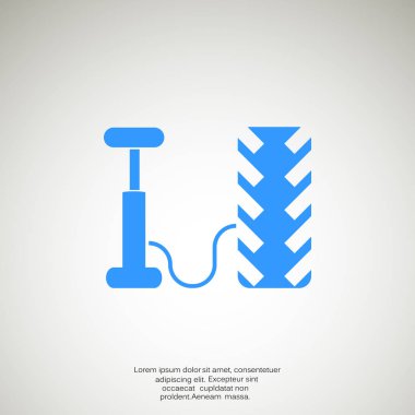 Hava pompası ve lastik web simgesi