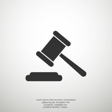 Açık artırma çekiç basit web simgesi