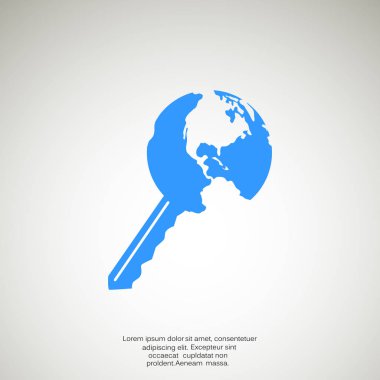 Dünya web simgesi anahtarı