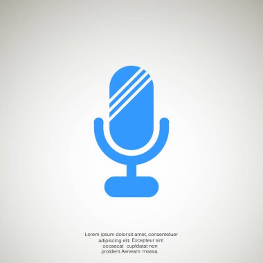 Basit mikrofon web simgesi