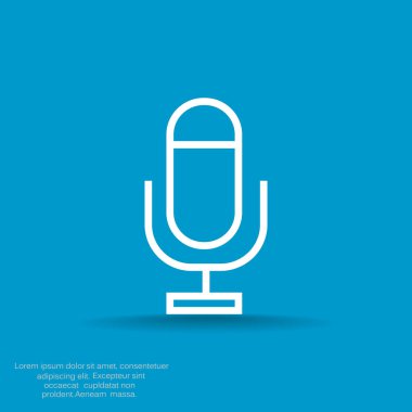 Basit mikrofon web simgesi