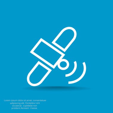 Uzay İstasyonu ince çizgi simgesi