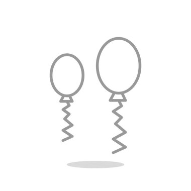 Basit balonlar anahat simgesini