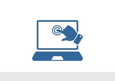 Dokunmatik ekranda dizüstü web simgesi