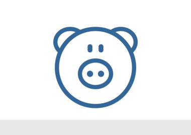 Domuz kafa basit web simgesi