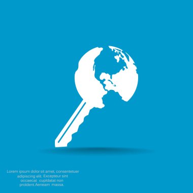 Dünya web simgesi anahtarı