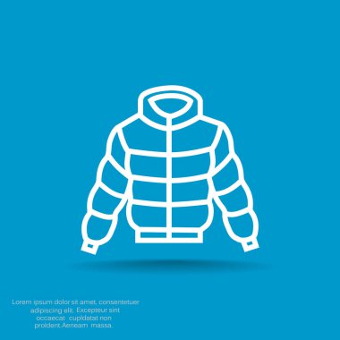 Kış ceket düz simgesi
