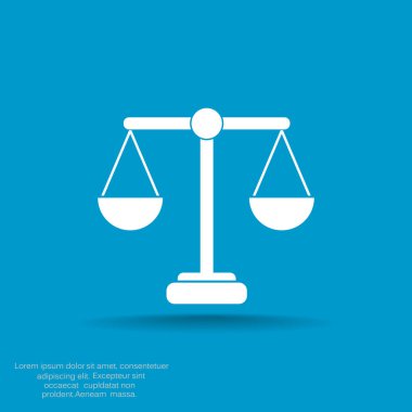 Adalet basit web simgesi ölçekleri