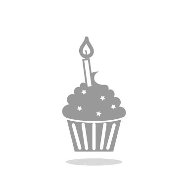 Cupcake tatlı mum ile