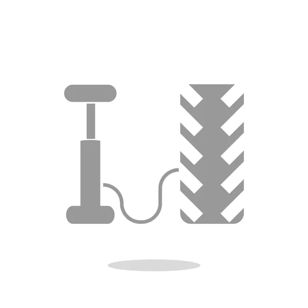 Hava pompası ve lastik web simgesi — Stok Vektör