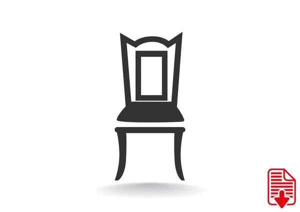 Sandalye web simgesi — Stok Vektör