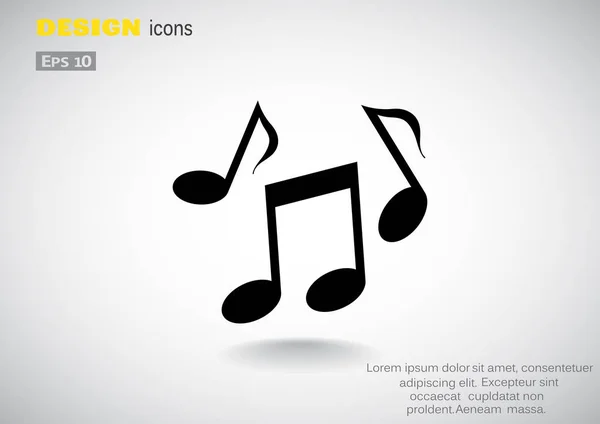 Música icono web — Archivo Imágenes Vectoriales