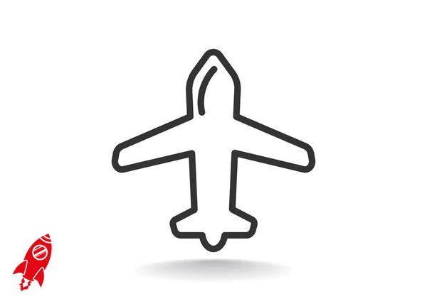 Ikona webové letadel — Stockový vektor