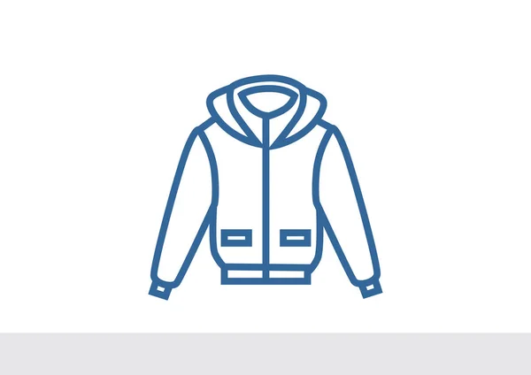 Winter jacket flat icon — Stock Vector