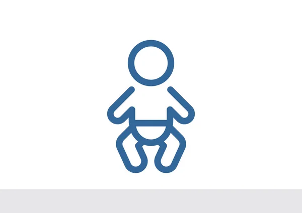 Baby einfaches Symbol — Stockvektor