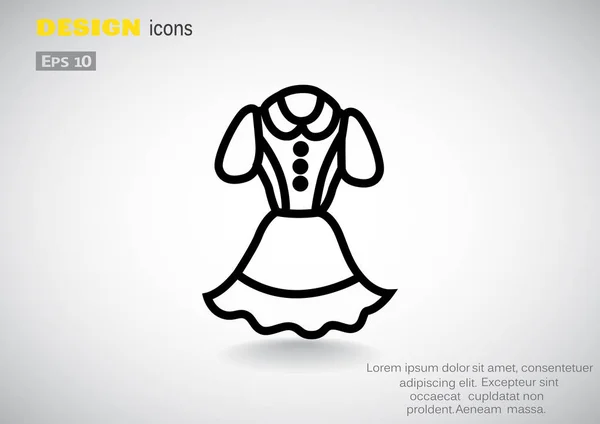 Robe icône web — Image vectorielle