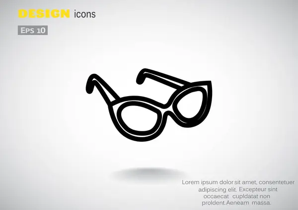 Icono web gafas — Archivo Imágenes Vectoriales